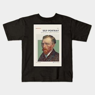 Retro Modern Van Gogh Self-Portrait Kids T-Shirt